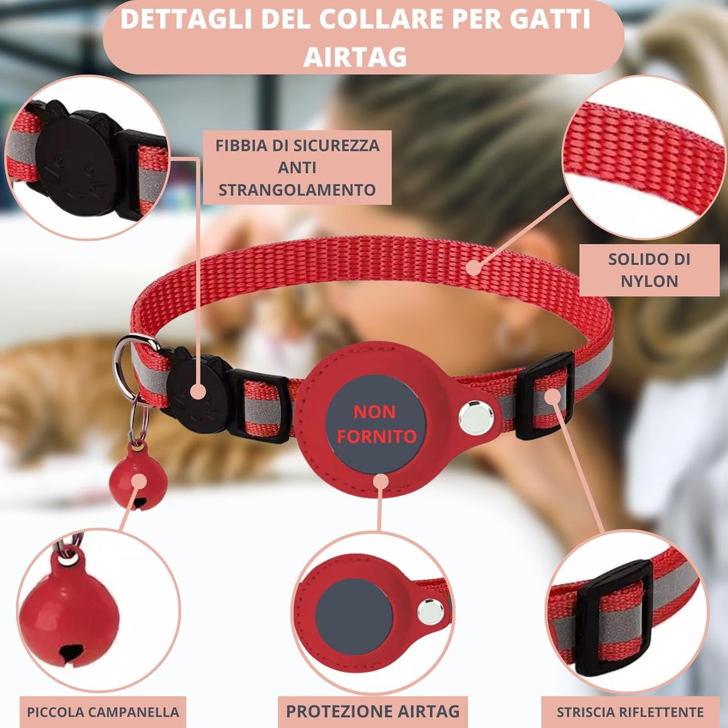 AirTag GPS Cat Collar