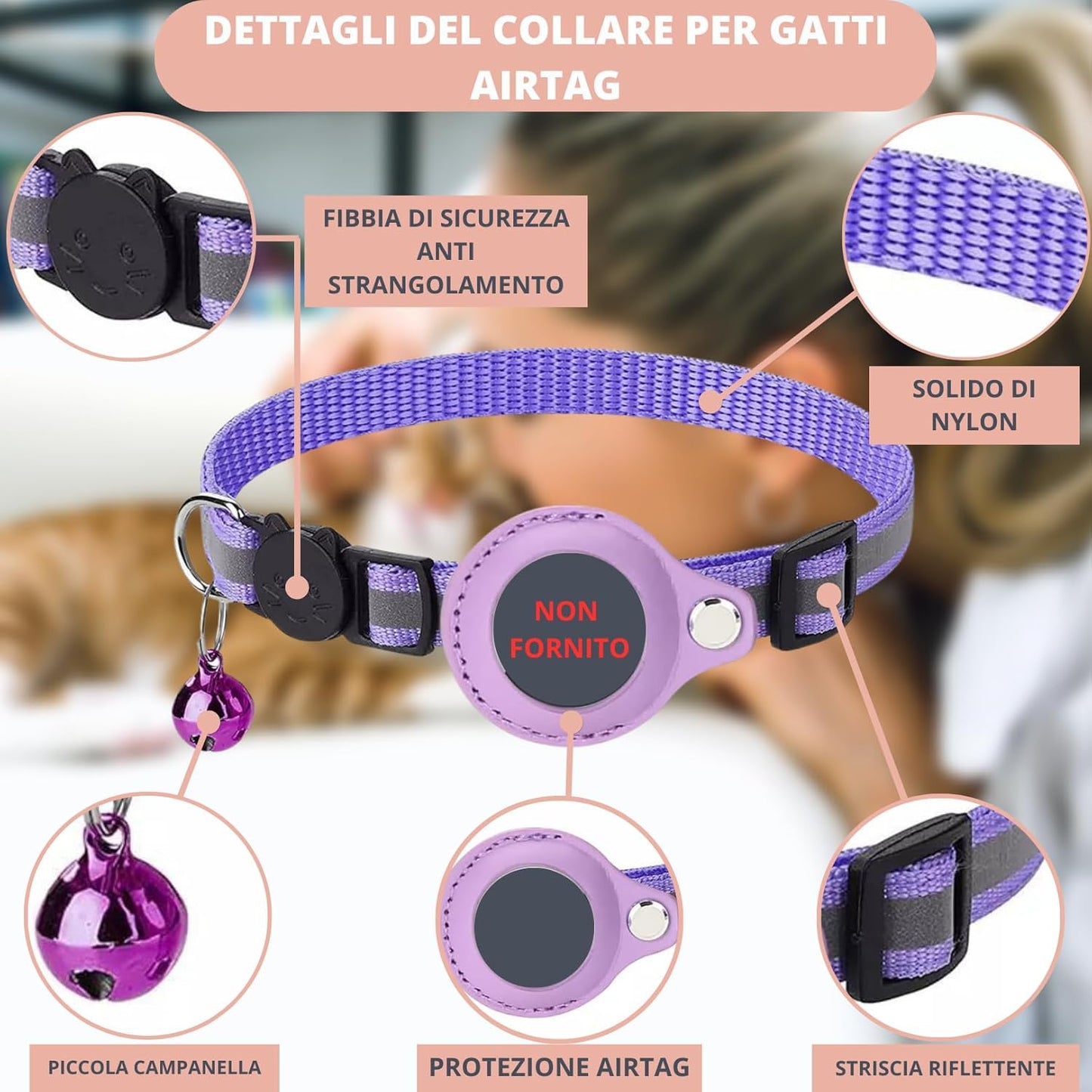 AirTag GPS Cat Collar