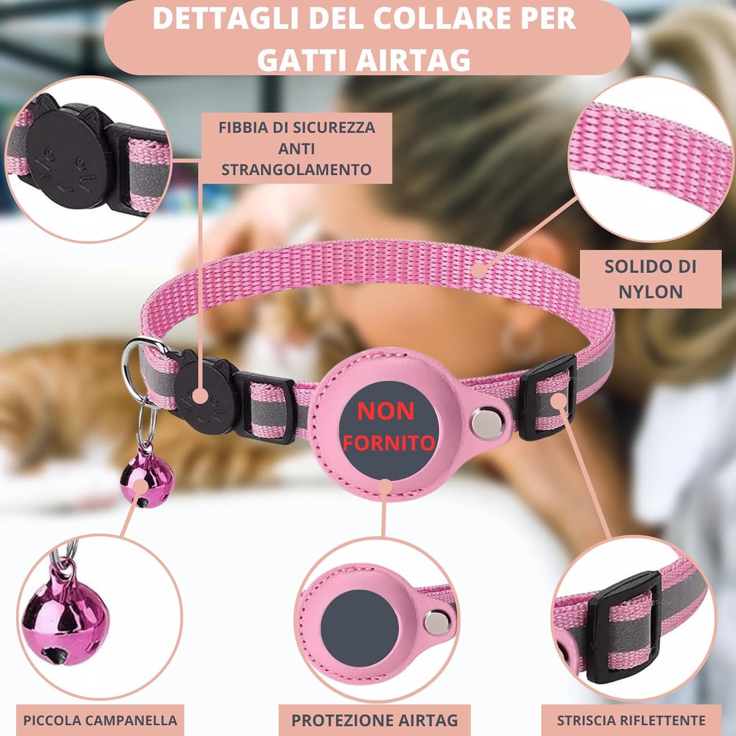 AirTag GPS Cat Collar