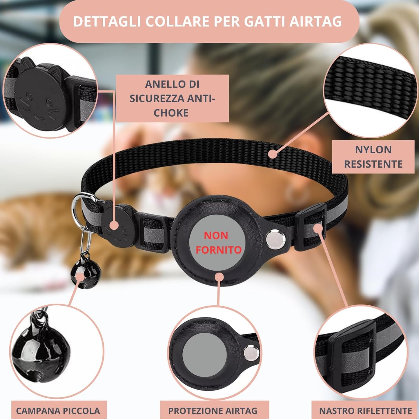 AirTag GPS Cat Collar